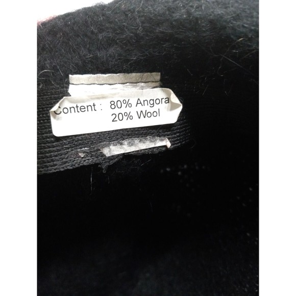 COPY - Women's Fedora Look Angora Wool Hat Vintage Black Classic Hollywood 20s … - Picture 7 of 7